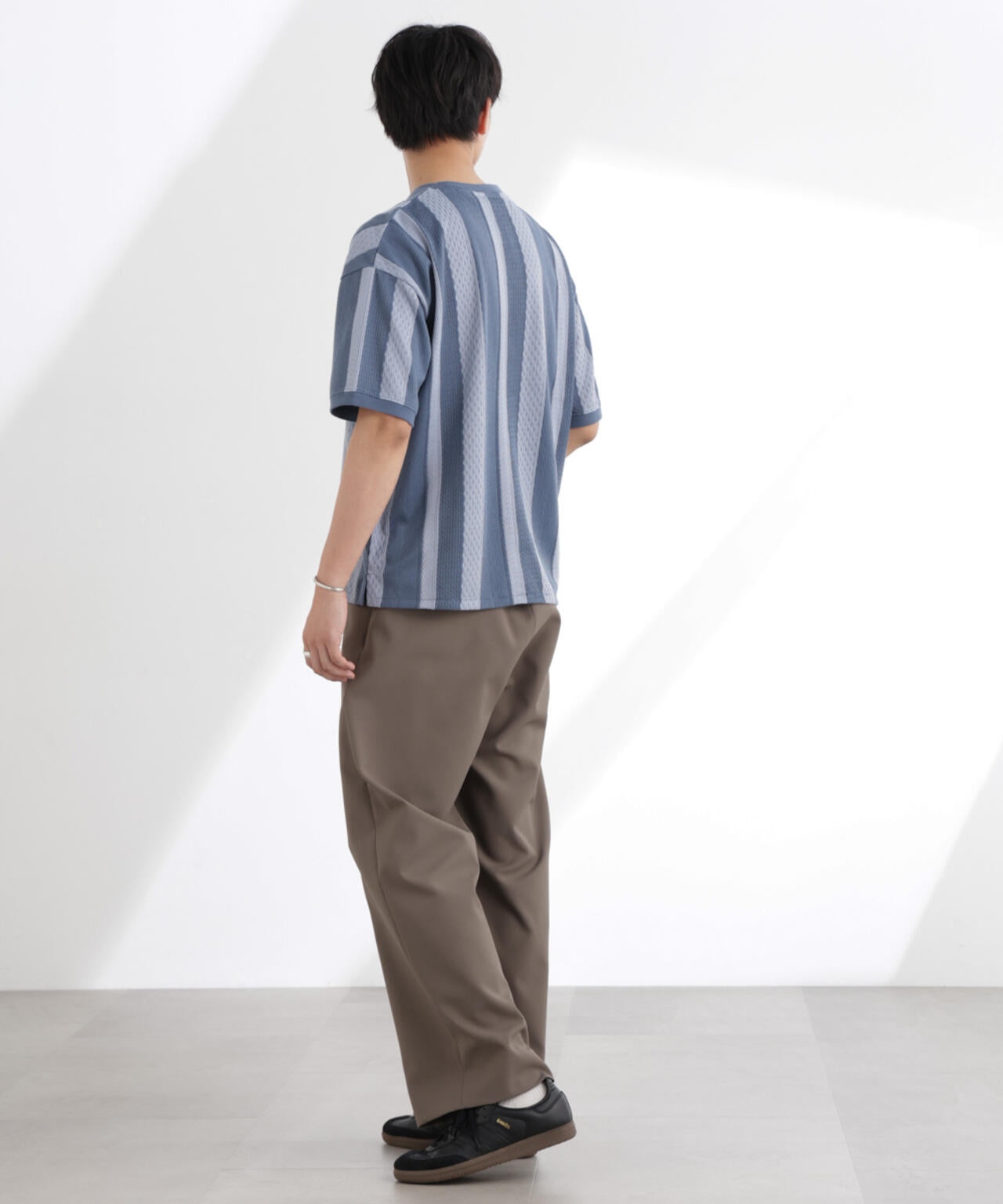 ストライプジャガードTシャツ 半袖 6725124221