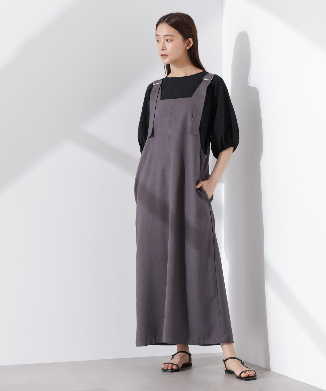 前後2wayサロペットワンピース 6735119330