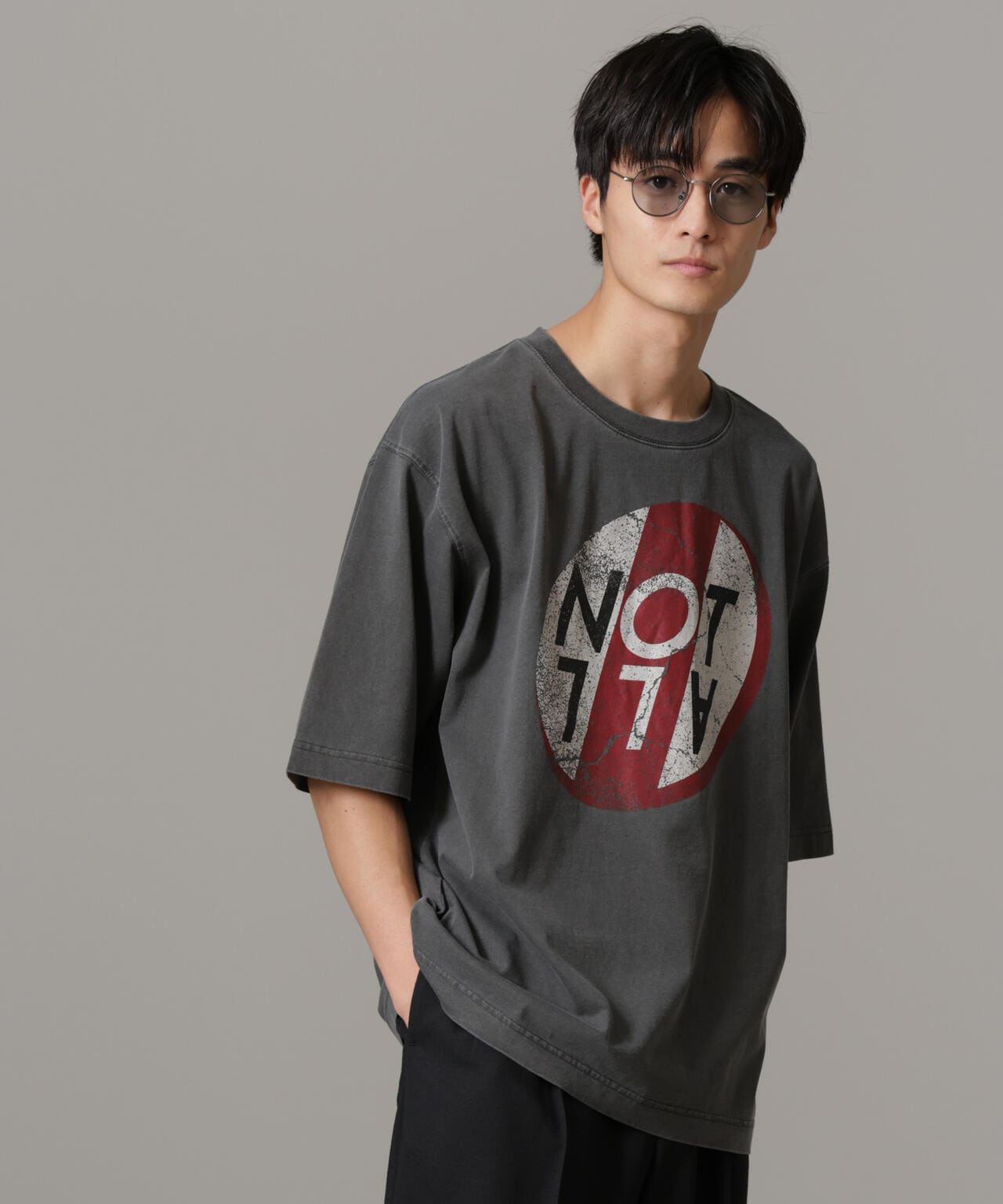 「NOT ALL」オーバーダイTシャツ 半袖 6724224227