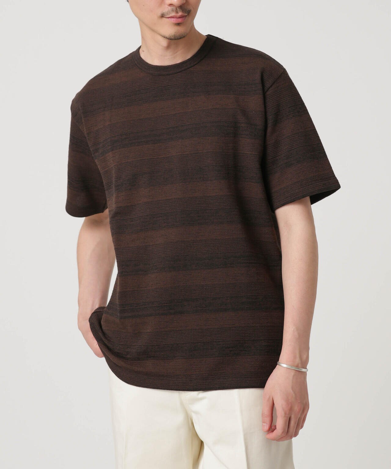 LB.03/メランジボーダークルーネックTシャツ 6683124232