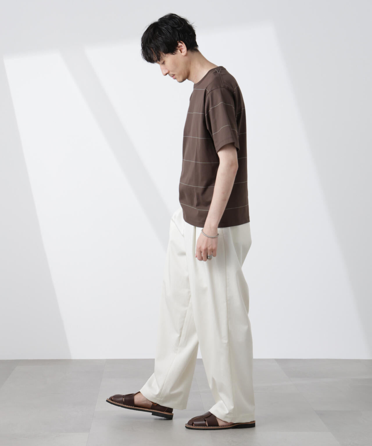 パネルボーダーTシャツ 半袖 6725124230