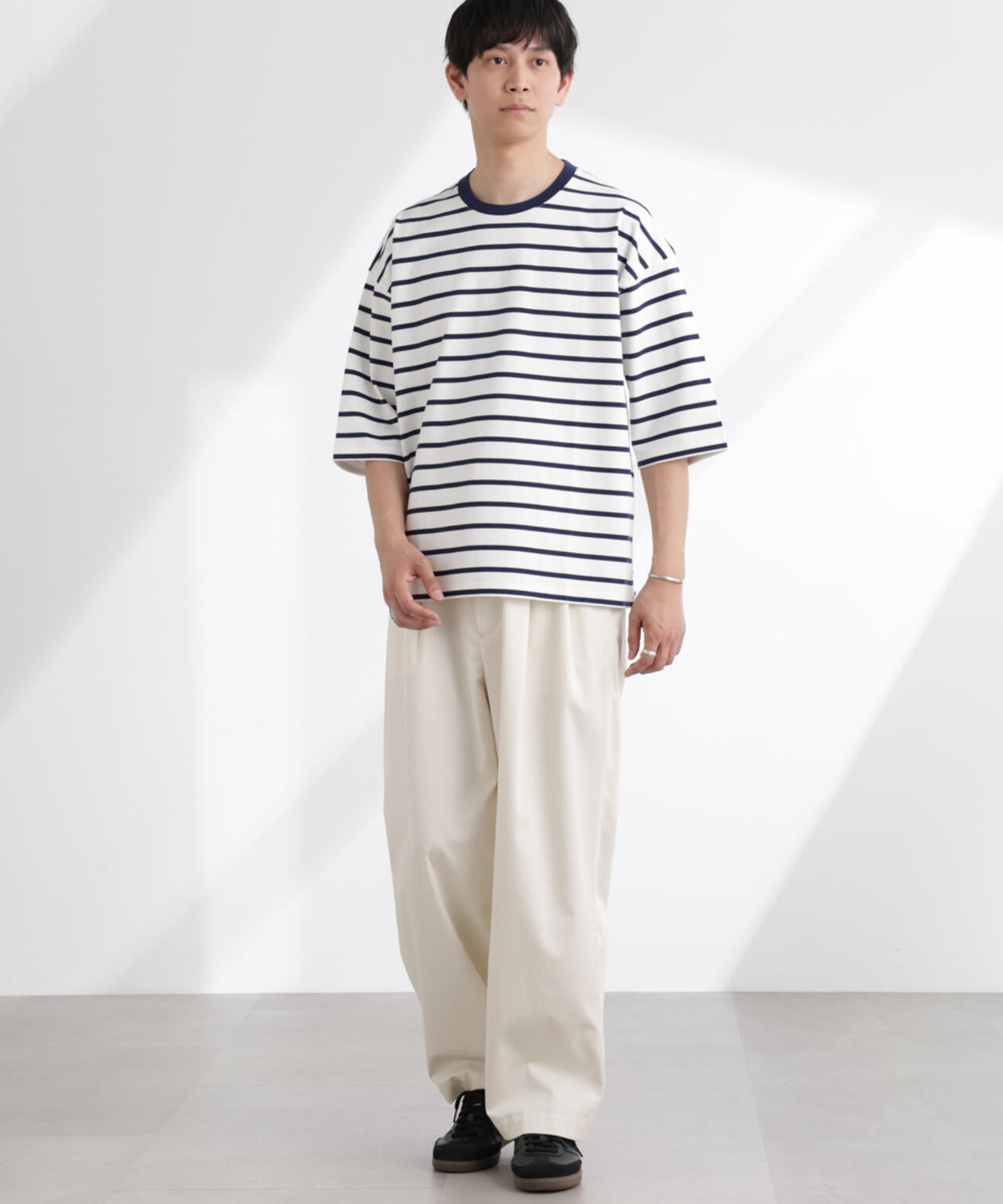 ルーズフィットワイドスリーブTシャツ 7分袖 6725124224