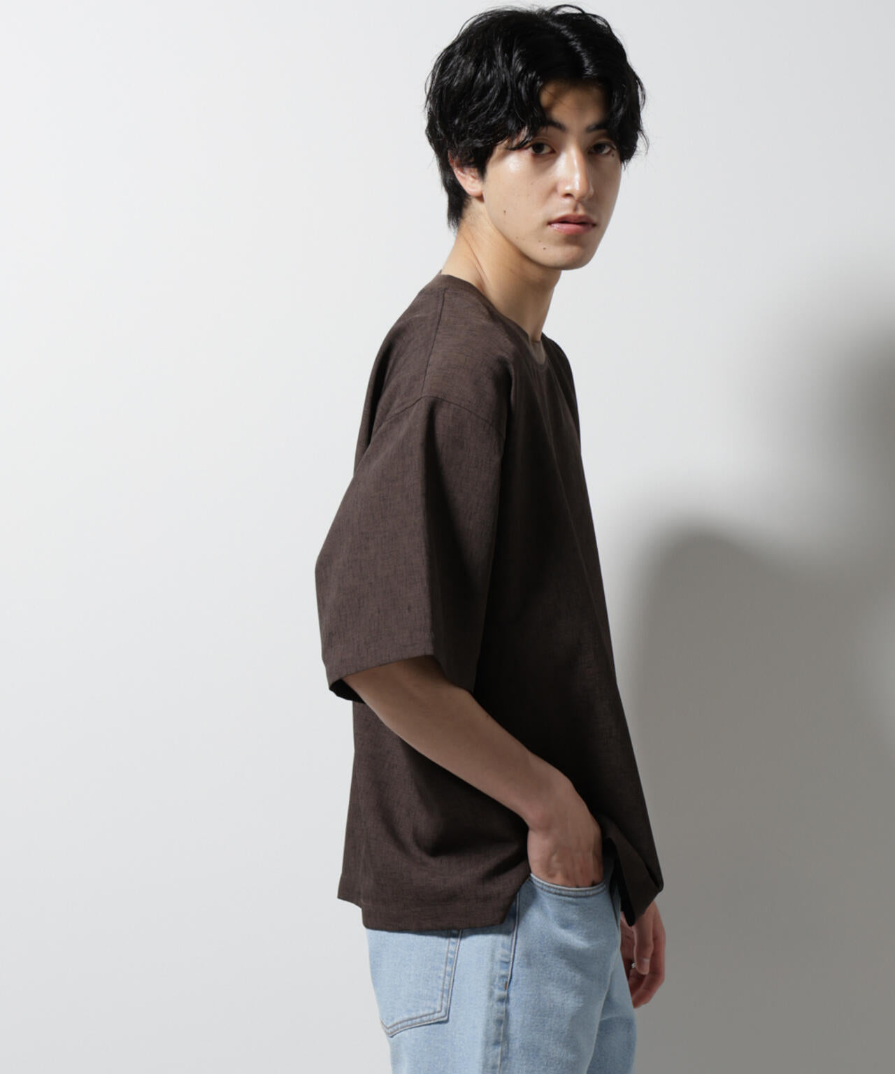 テックリネン布帛Tシャツ 半袖 6725124222
