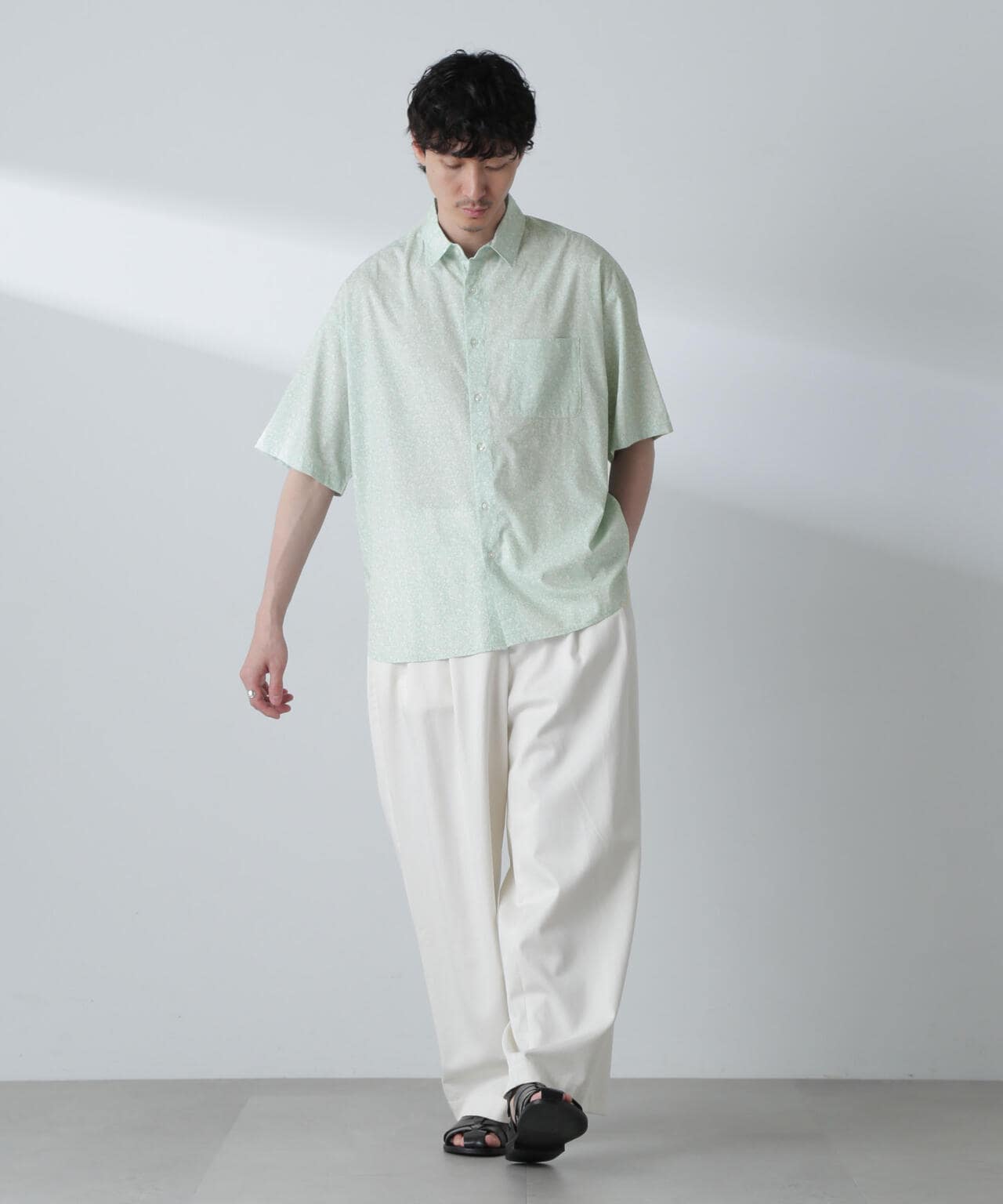 小花柄レギュラーシャツ 半袖 6724121230