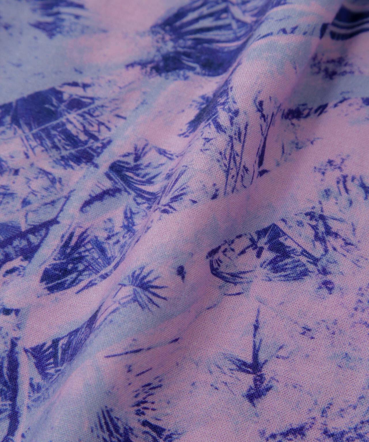 White Mountaineering/JUNGLE PATTERN OPEN COLLAR S/S 6704121016
