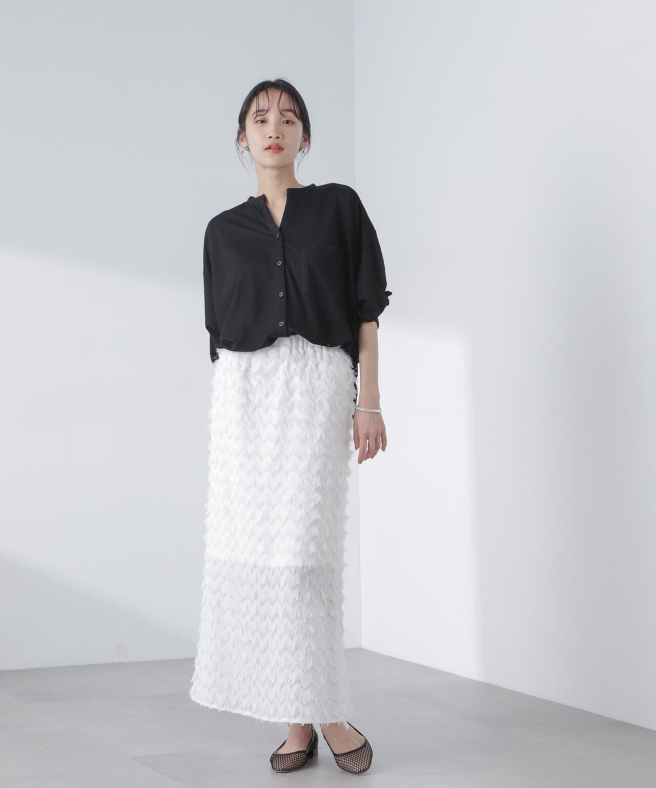 シアーカットワイドシャツ 6734123314