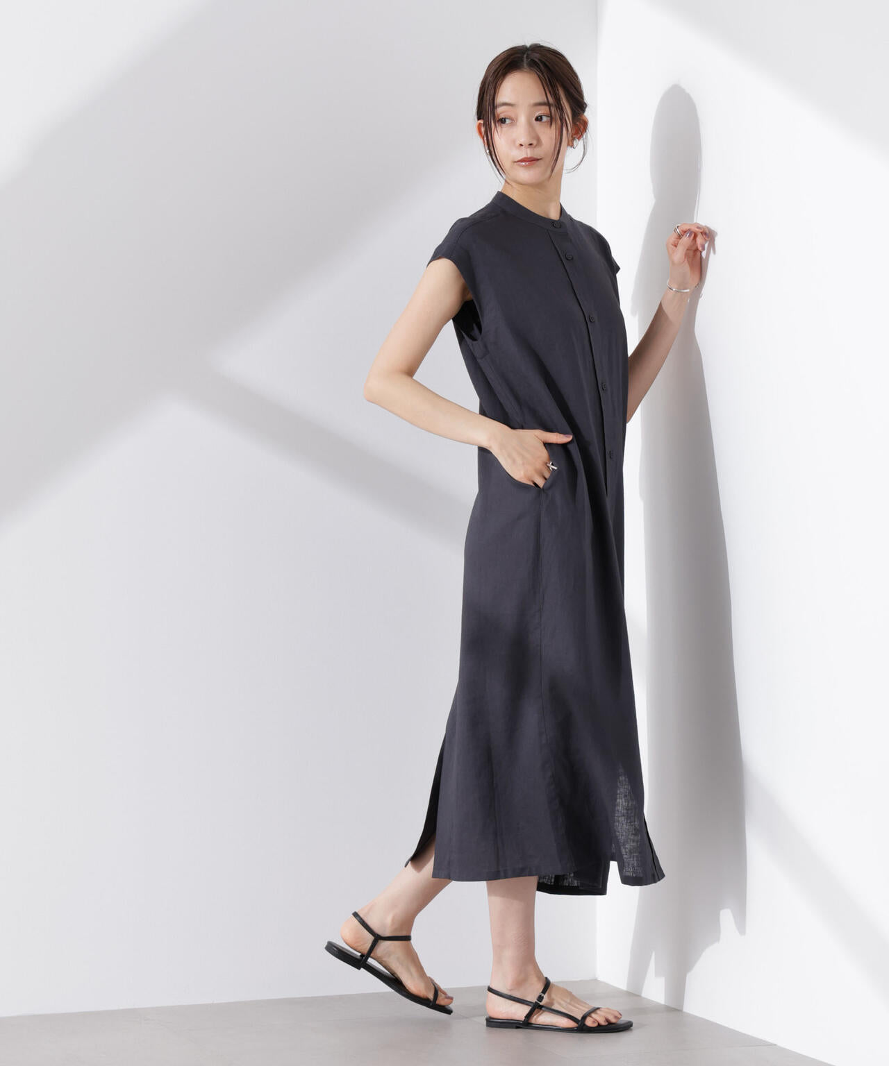 Anti Smell Linen フレンチスリーブワンピース 6735119314