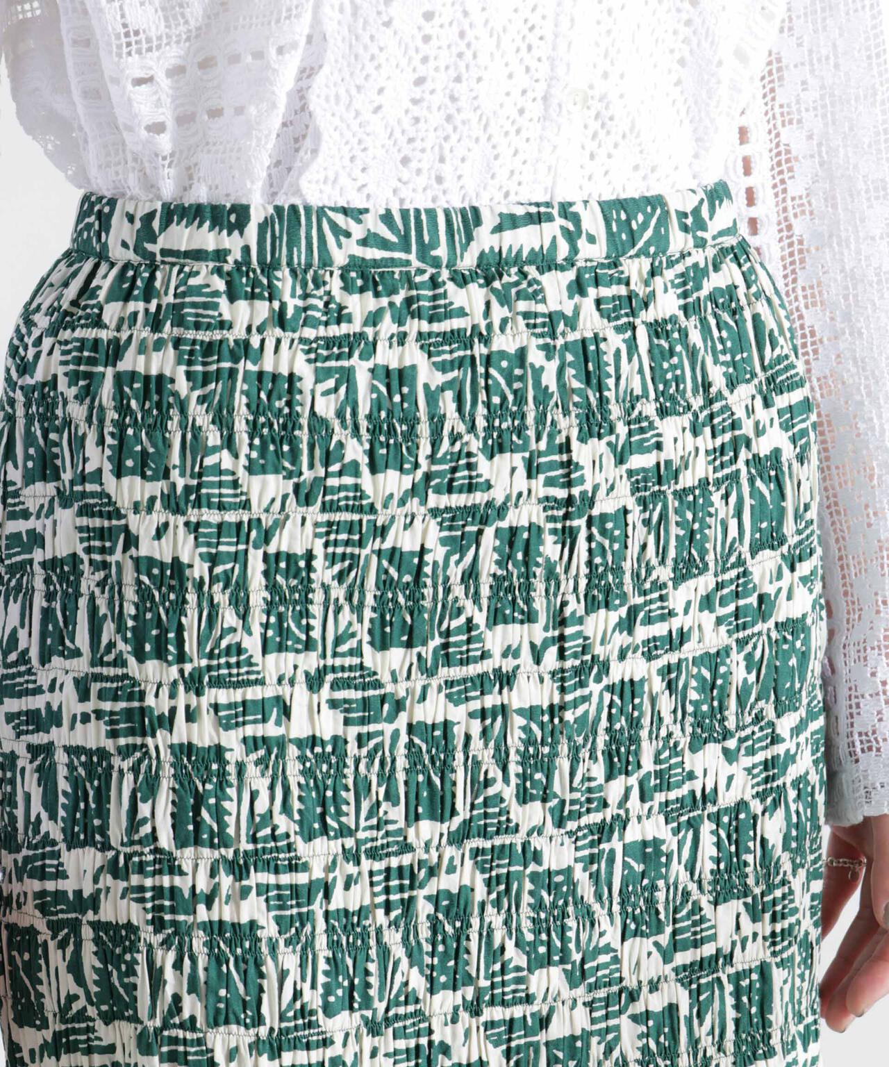 Sara mallika/COTTON POPLIN SHIRRING SKIRT 6715130013