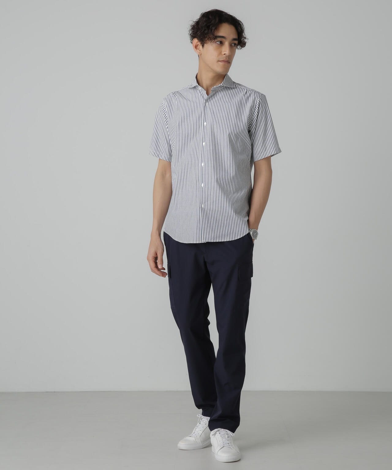 「N trousers」スリムストレッチ カーゴパンツ 6684127237
