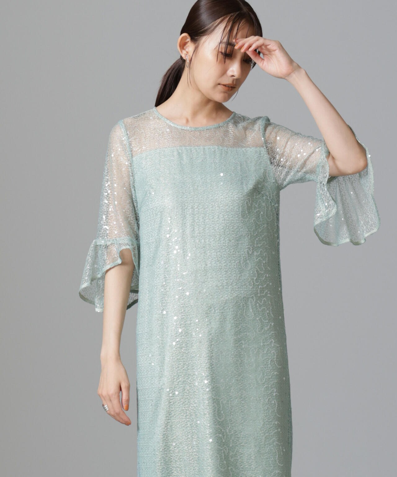 troisiemechaco/SPANGLE LACE ワンピース 6714219027