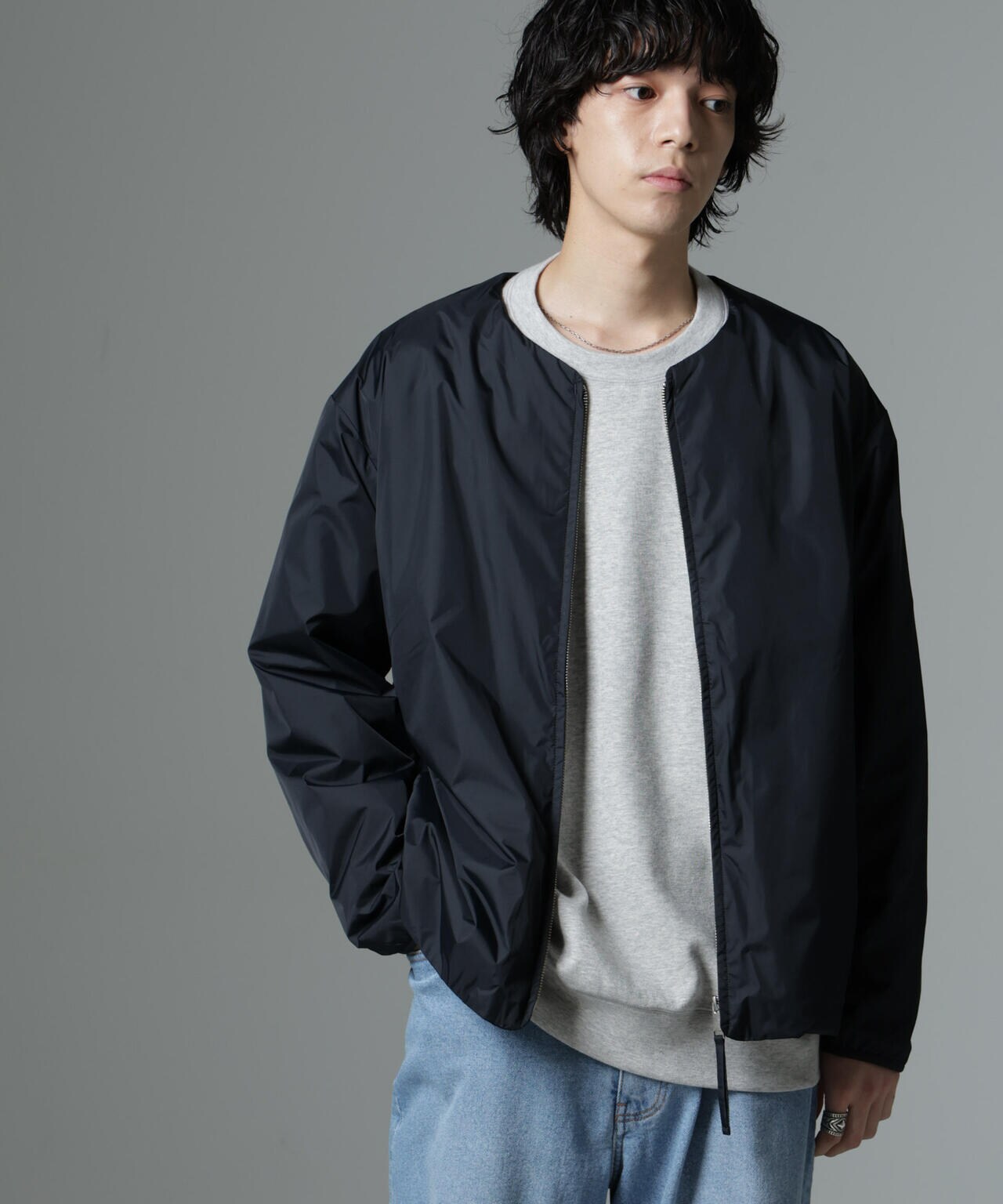 「MC」coveross(R)TECH WARM 裏フリース ノーカラーブルゾン 6684212231