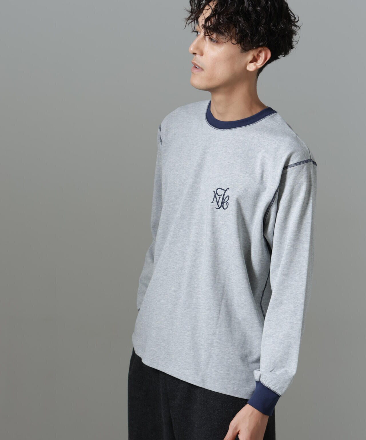「NJ/CLUB」PARKSTOCK ロゴ刺繍ロングスリーブTシャツ 6684223229