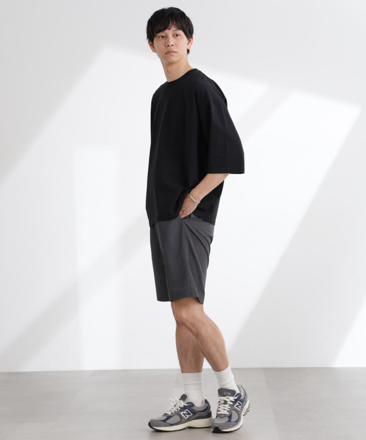 ルーズフィットワイドスリーブTシャツ 7分袖 6725124224