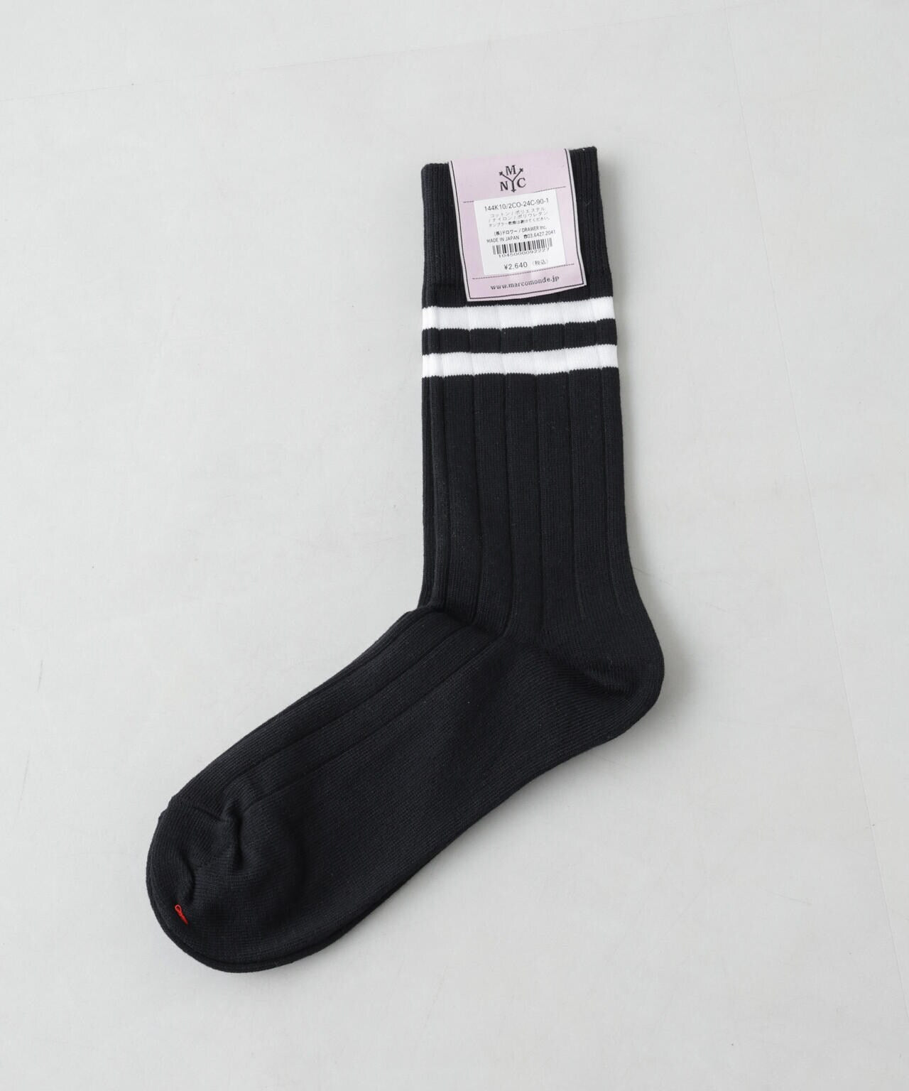 MARCOMONDE/line ribbed socks 6715151003