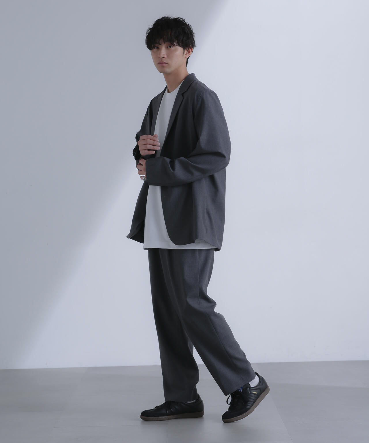ATON/WOOL TROPICAL TAILORED JACKET 6704116021