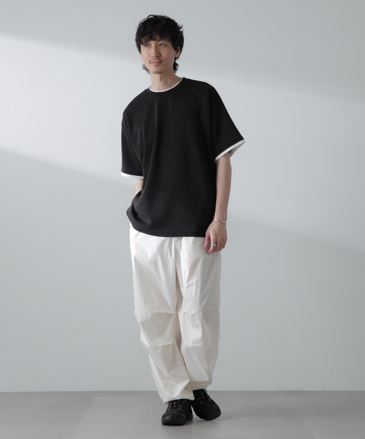バックステッチリラックスダンボールTシャツ 半袖 6724124240