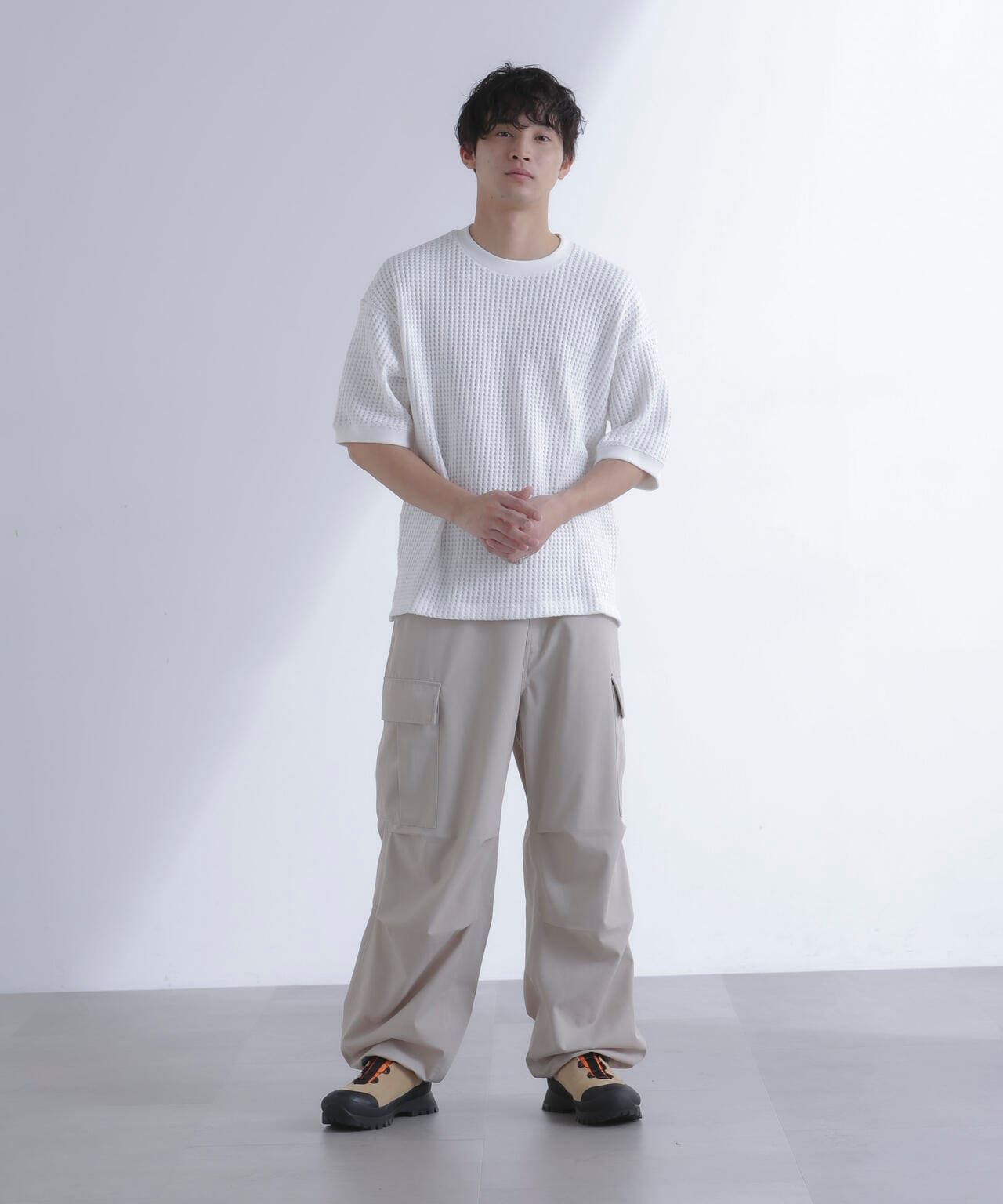 オニワッフルビッグTシャツ 五分袖 6724124212