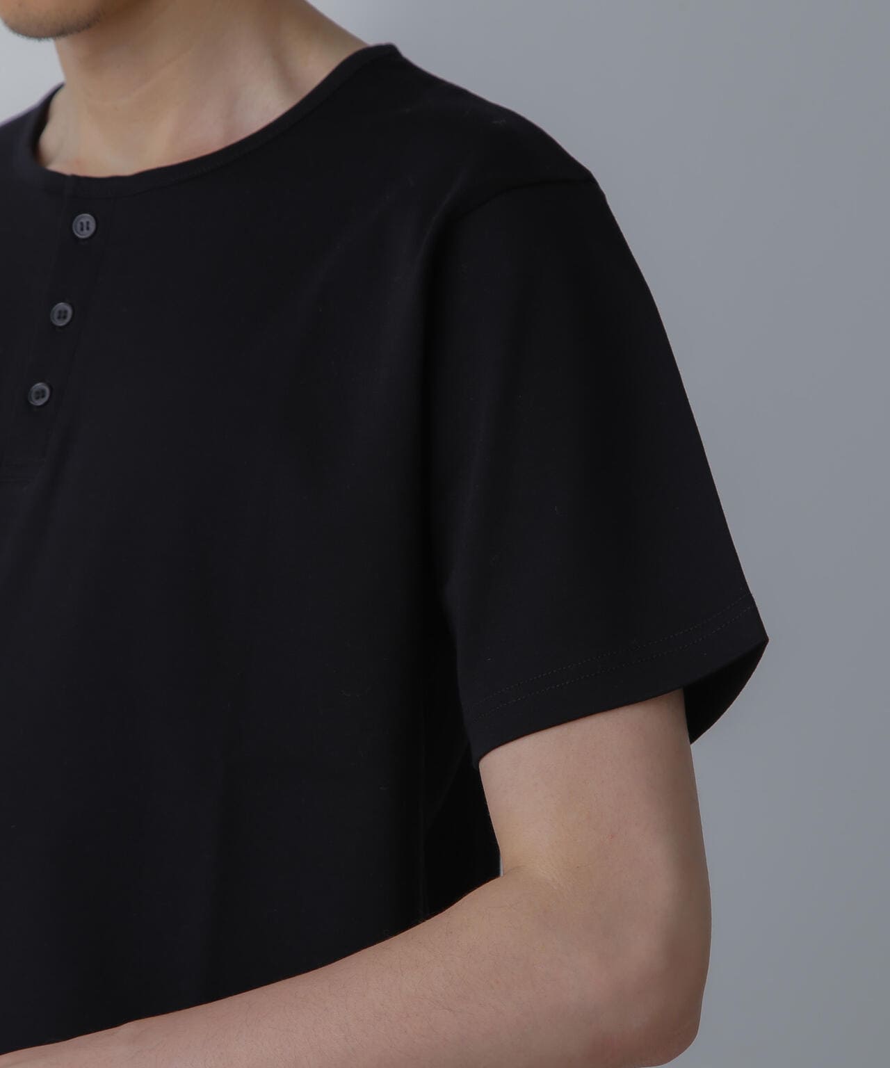 WEB限定/アンチスメル ヘンリーネックTシャツ 半袖 6724124227