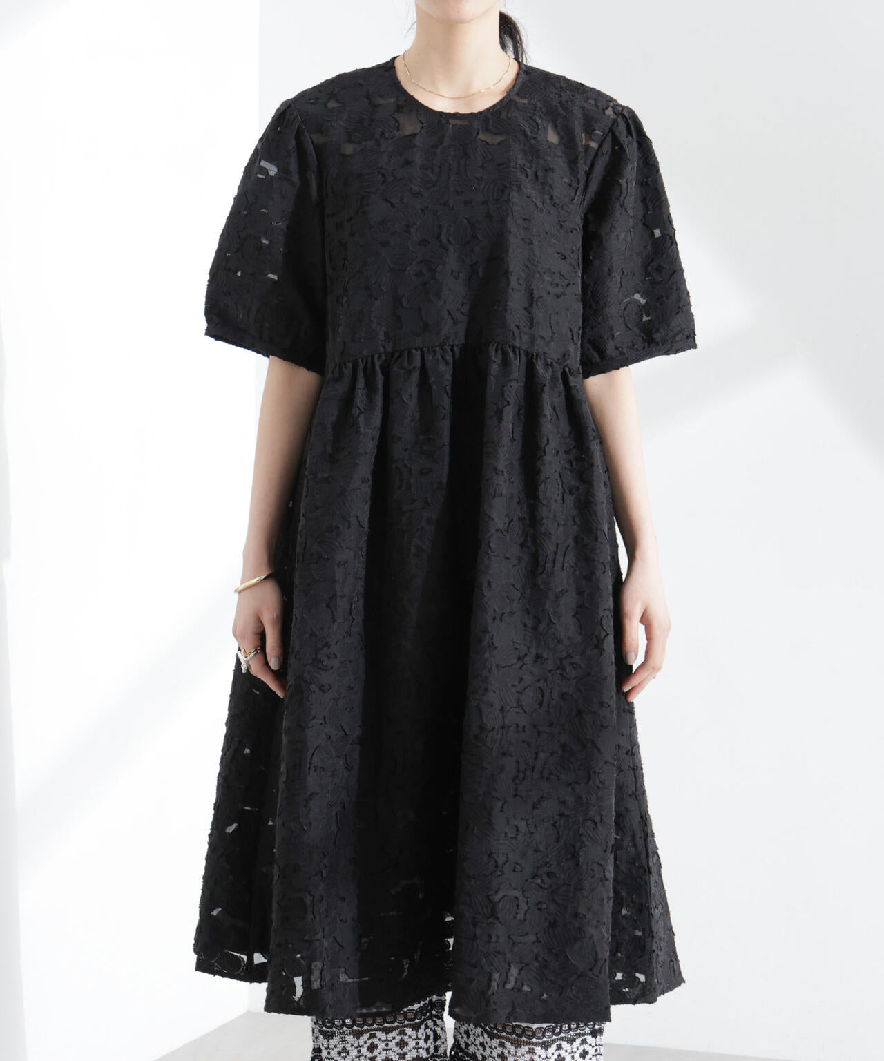BAUM UND PFERDGARTEN/Flower Jacquard ワンピース 6715119047