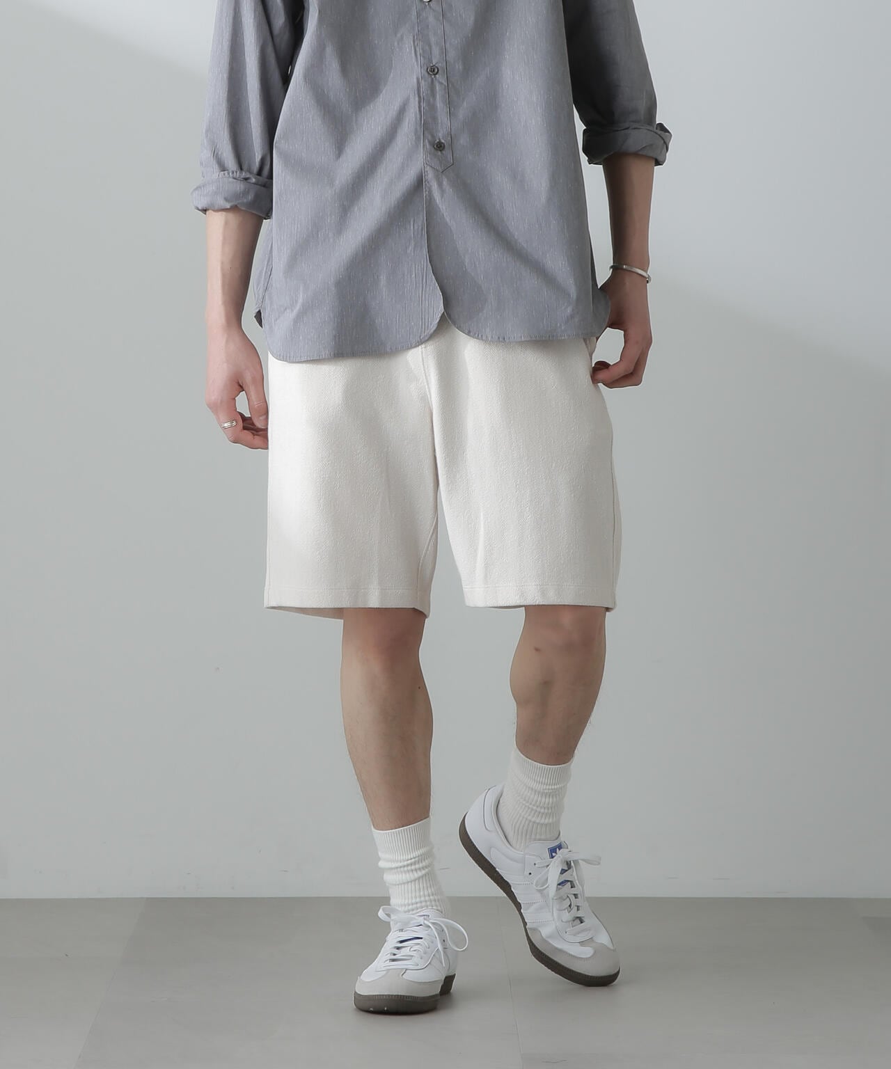 ヘリンボーン起毛ショートパンツ(セットアップ可) 6724128201