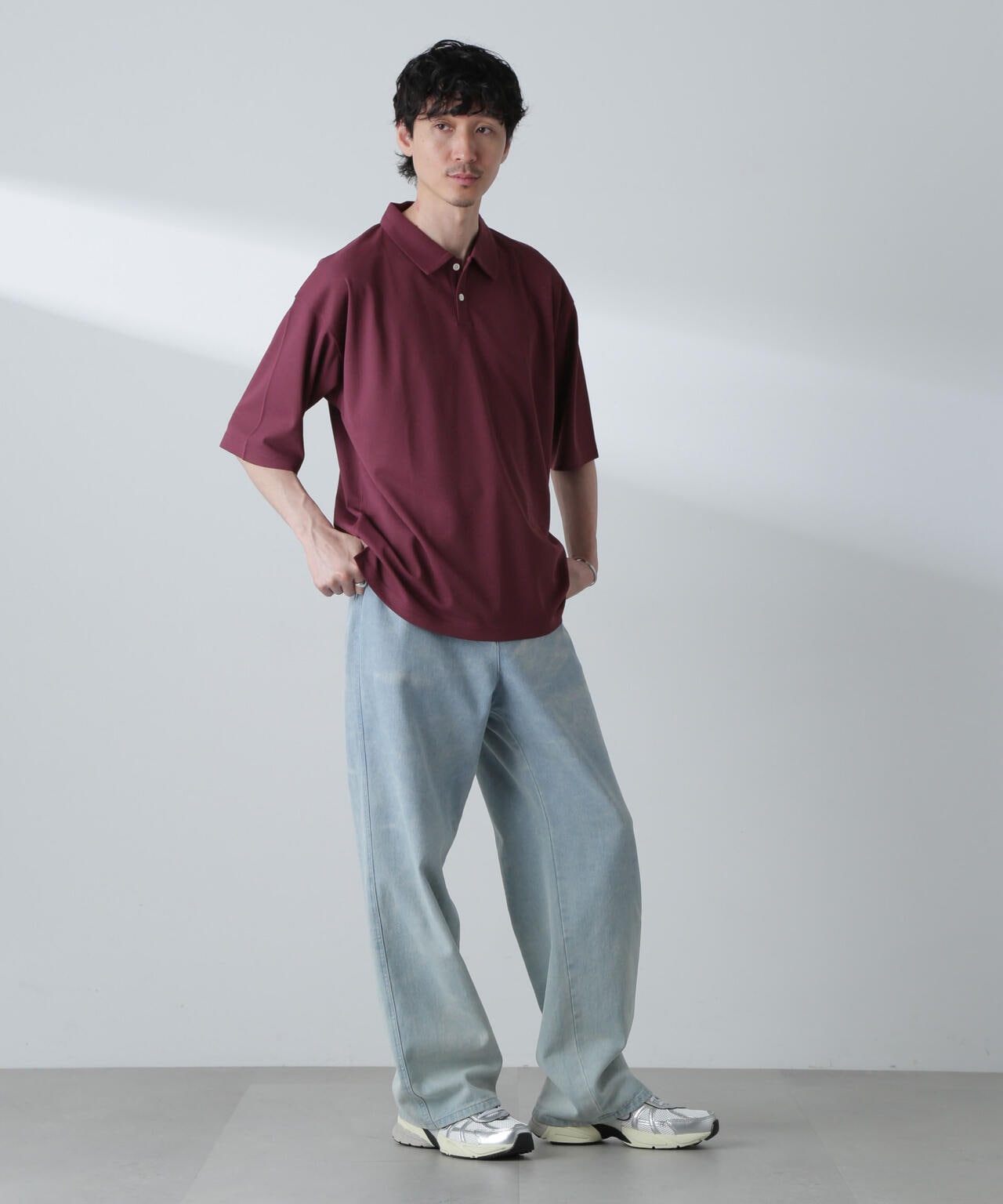 ドライカノコワイドポロシャツ 半袖 6724124253
