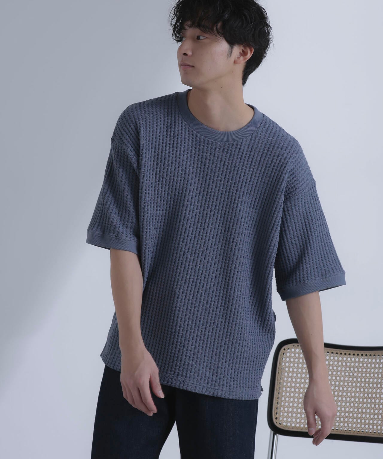 オニワッフルビッグTシャツ 五分袖 6724124212
