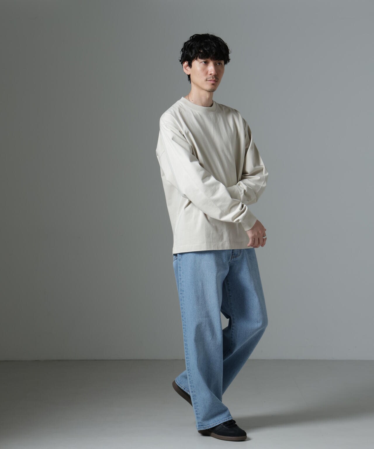 ビッグシルエットワンポイントTシャツ 長袖 6725123204