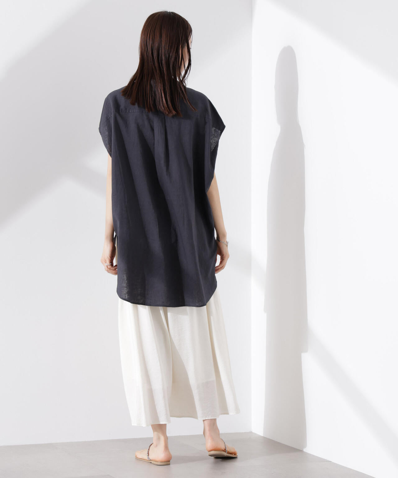 Anti Smell Linen フレンチスリーブシャツ 6735121302