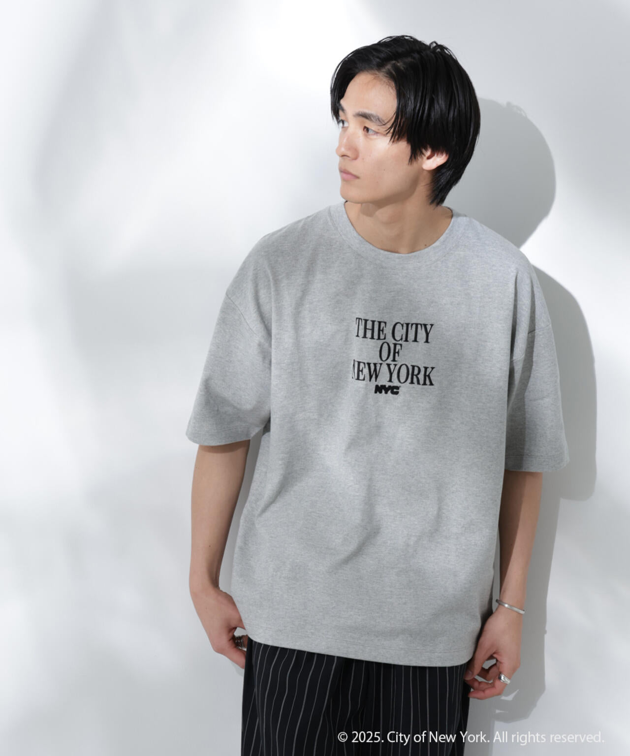 Anti Soaked(R)×NYC ロゴ刺繍 汗染み防止Tシャツ 6685124222