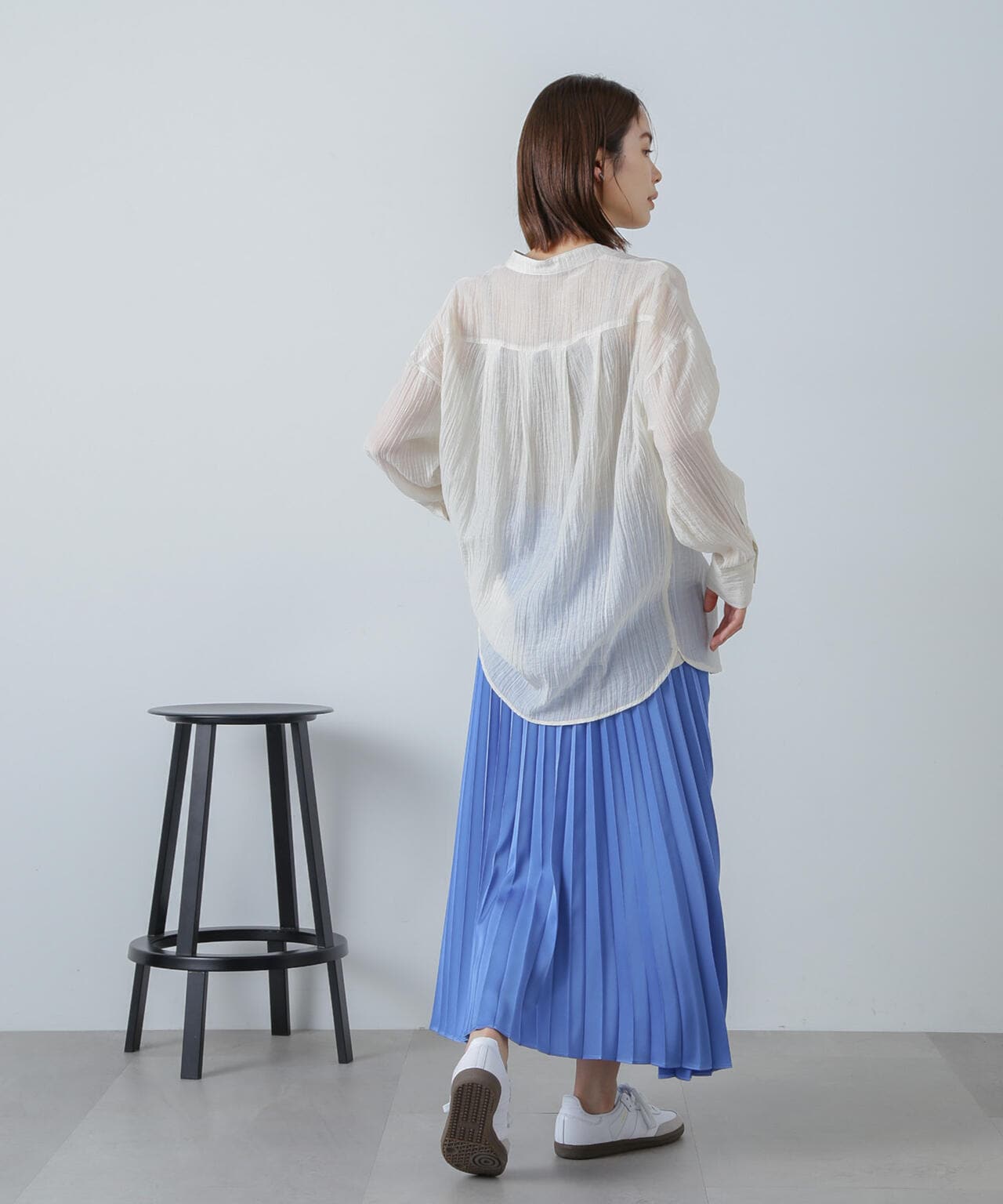 サテンプリーツスカート 6734130320