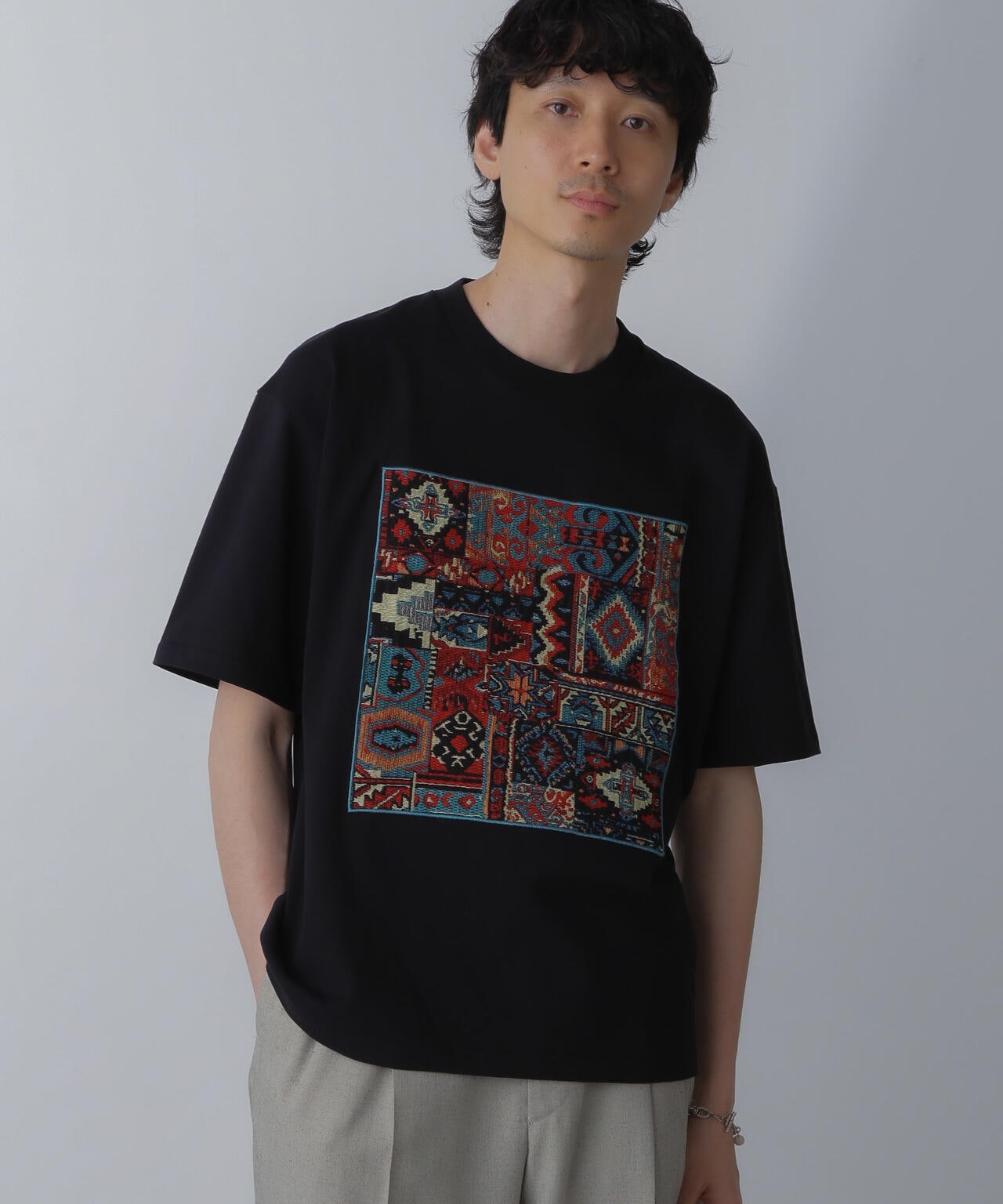 フレームアートワイドTシャツ 半袖 6724124228