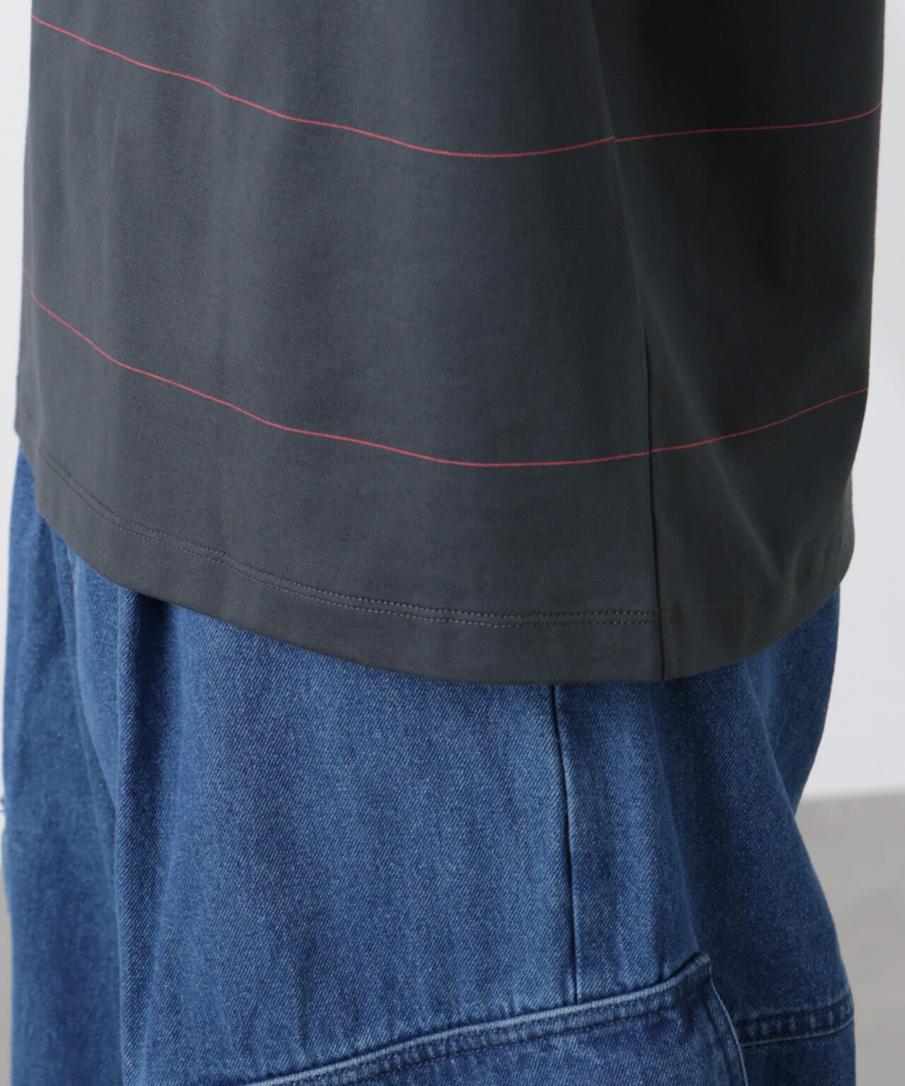パネルボーダーTシャツ 半袖 6725124230