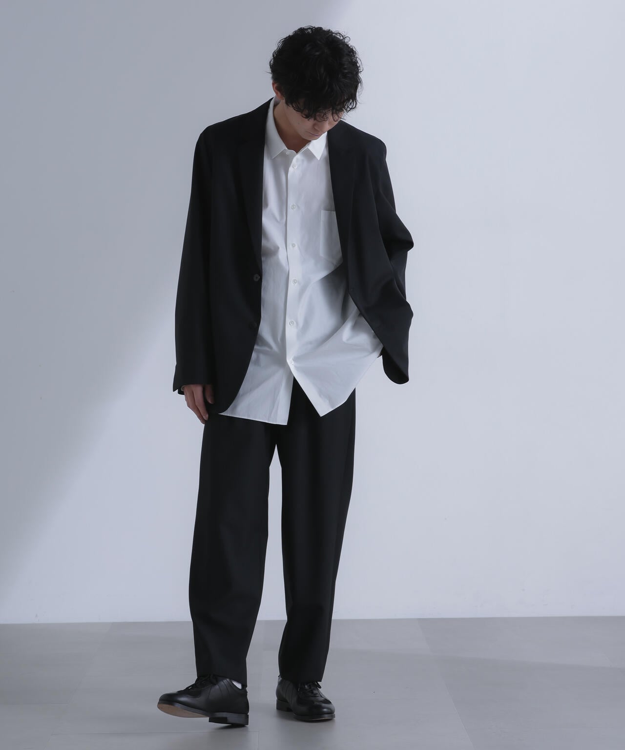 ATON/WOOL TROPICAL TAILORED JACKET 6704116021