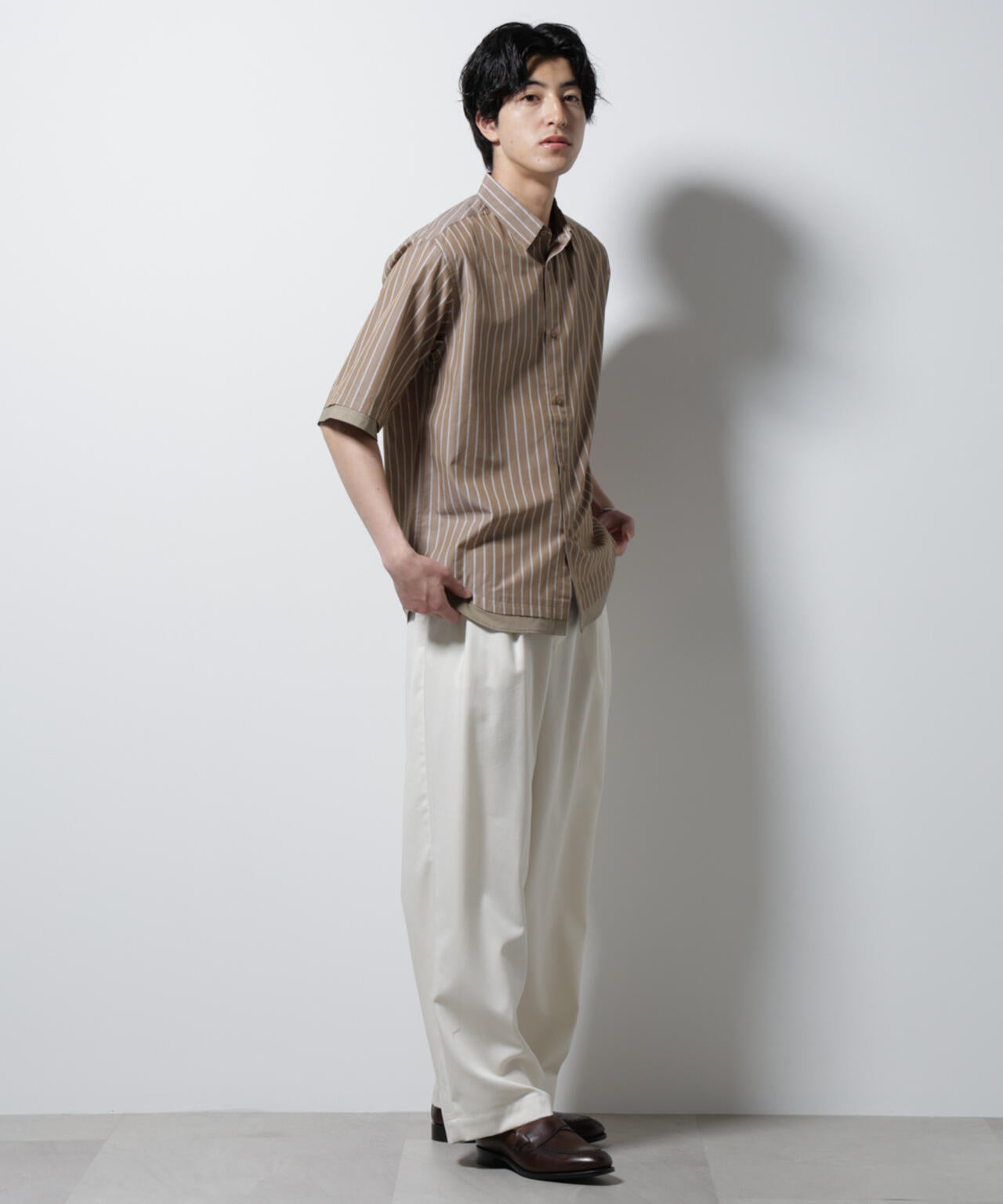 WEB限定/クレイジーストライプシャツ 半袖 2 6725121231