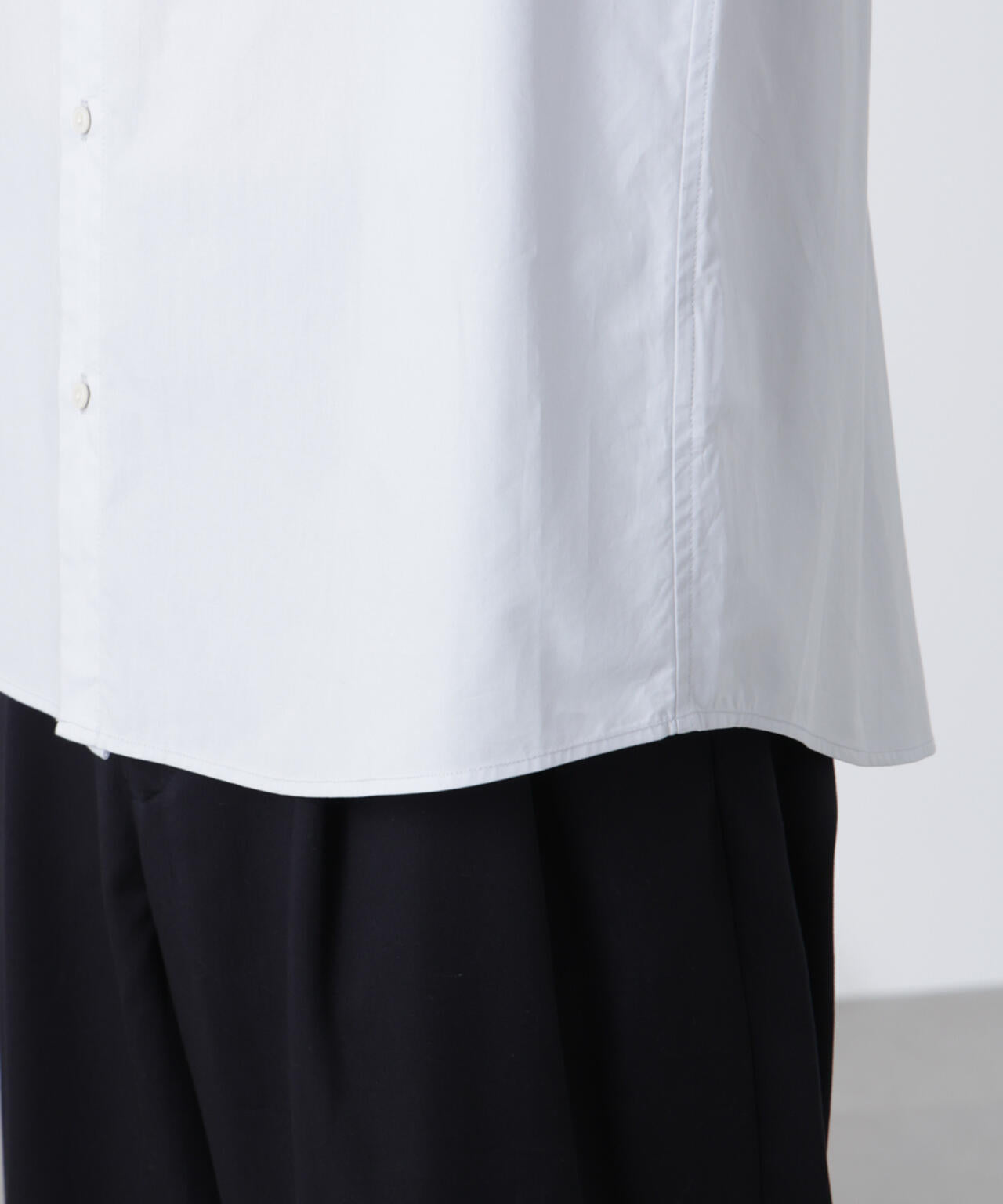 「大人のワイドシャツ」バンドカラー 半袖 6685121223