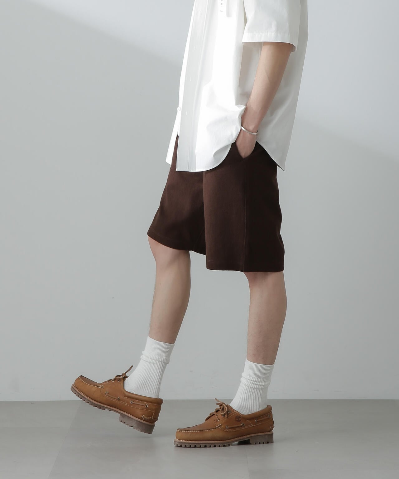 ヘリンボーン起毛ショートパンツ(セットアップ可) 6724128201