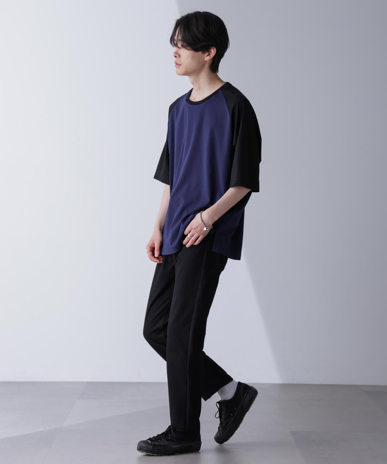 WEB限定/ワイドシルエットラグランTシャツ 半袖 6724224207