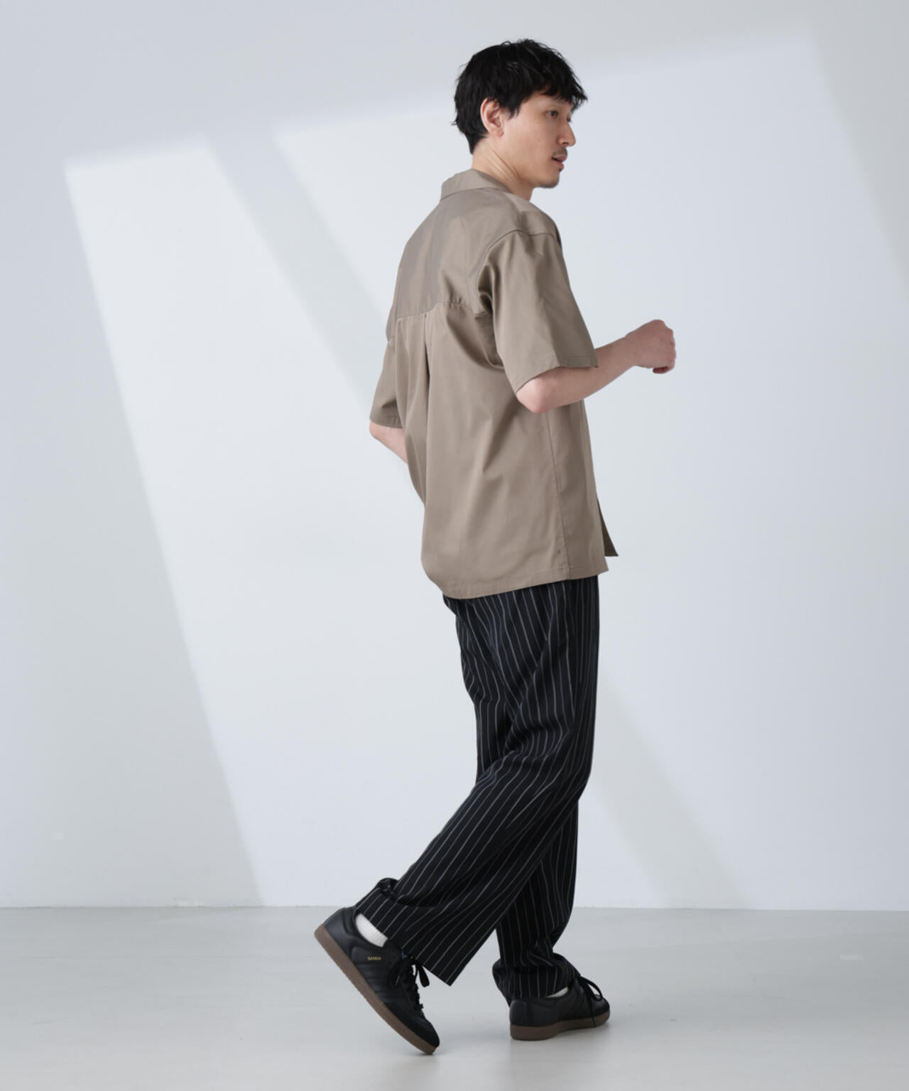 ソラーロライトストレッチワイドカラーシャツ 半袖(セットアップ可) 6685121211