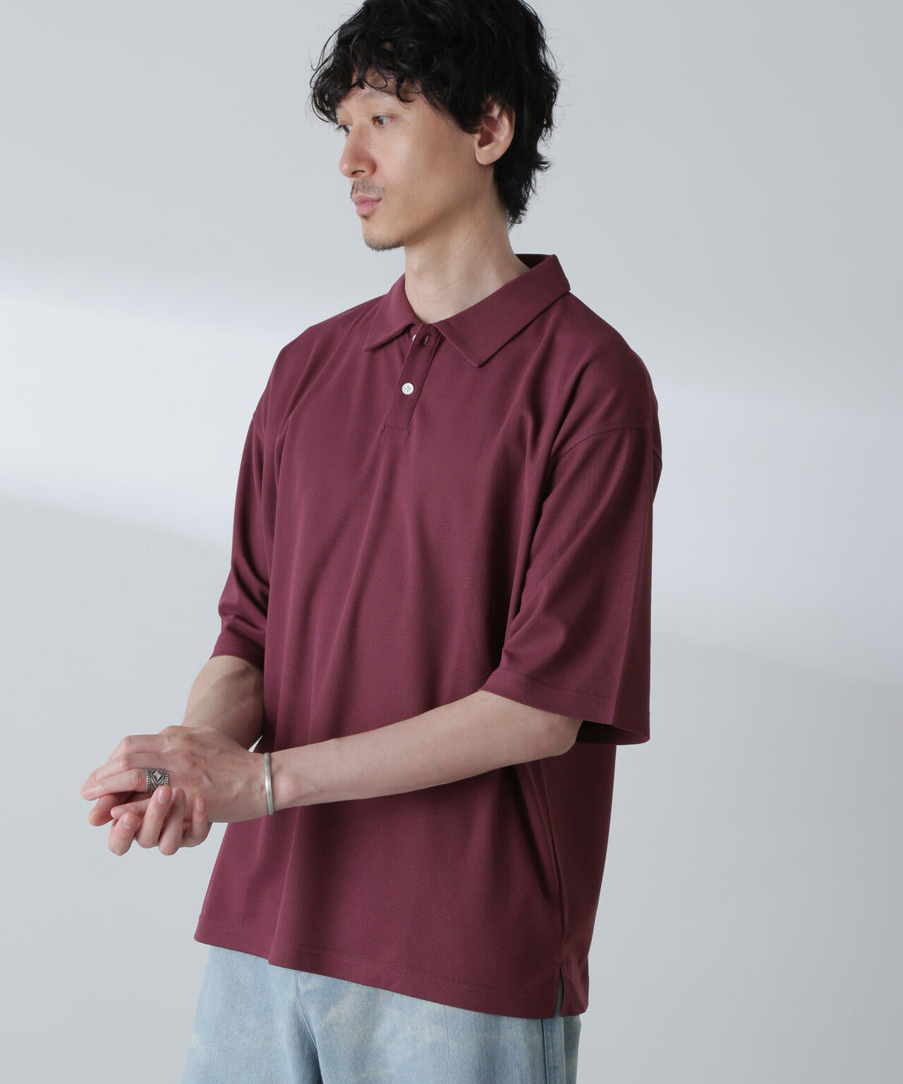 ドライカノコワイドポロシャツ 半袖 6724124253