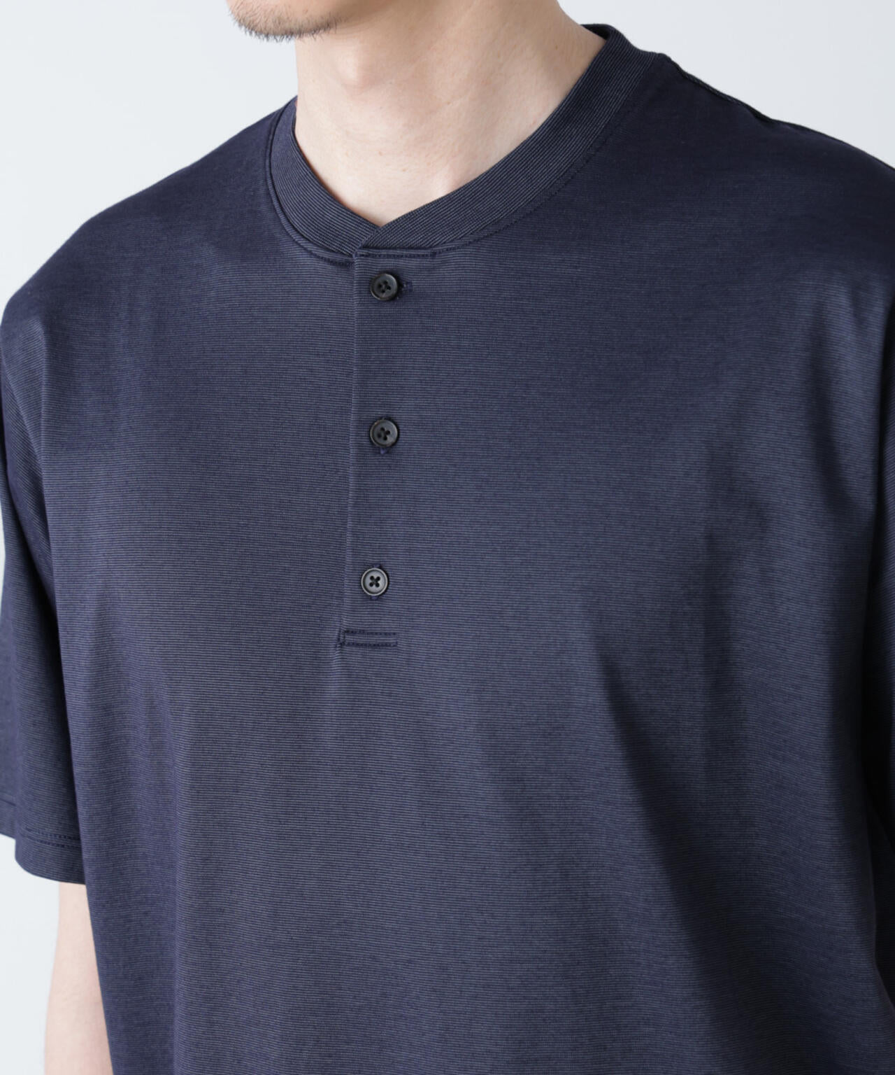 ソラーロライトストレッチヘンリーネックTシャツ(セットアップ可) 6685124237