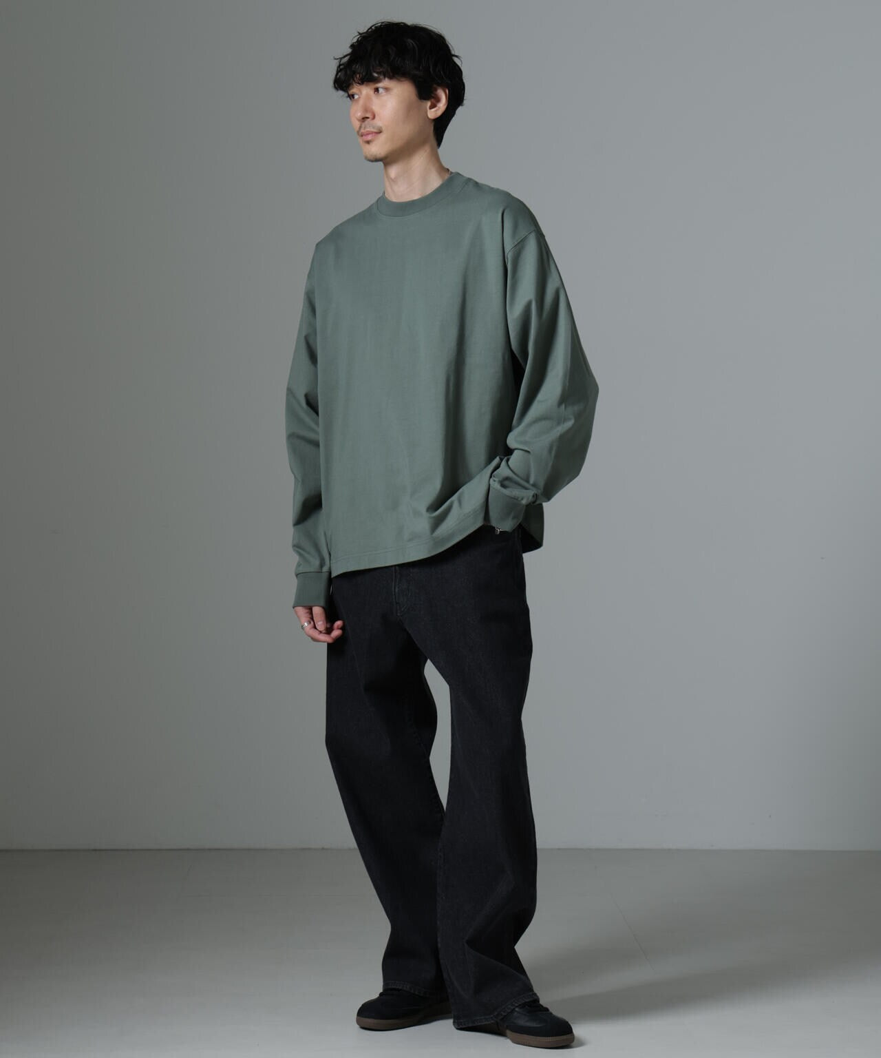 ビッグシルエットワンポイントTシャツ 長袖 6725123204
