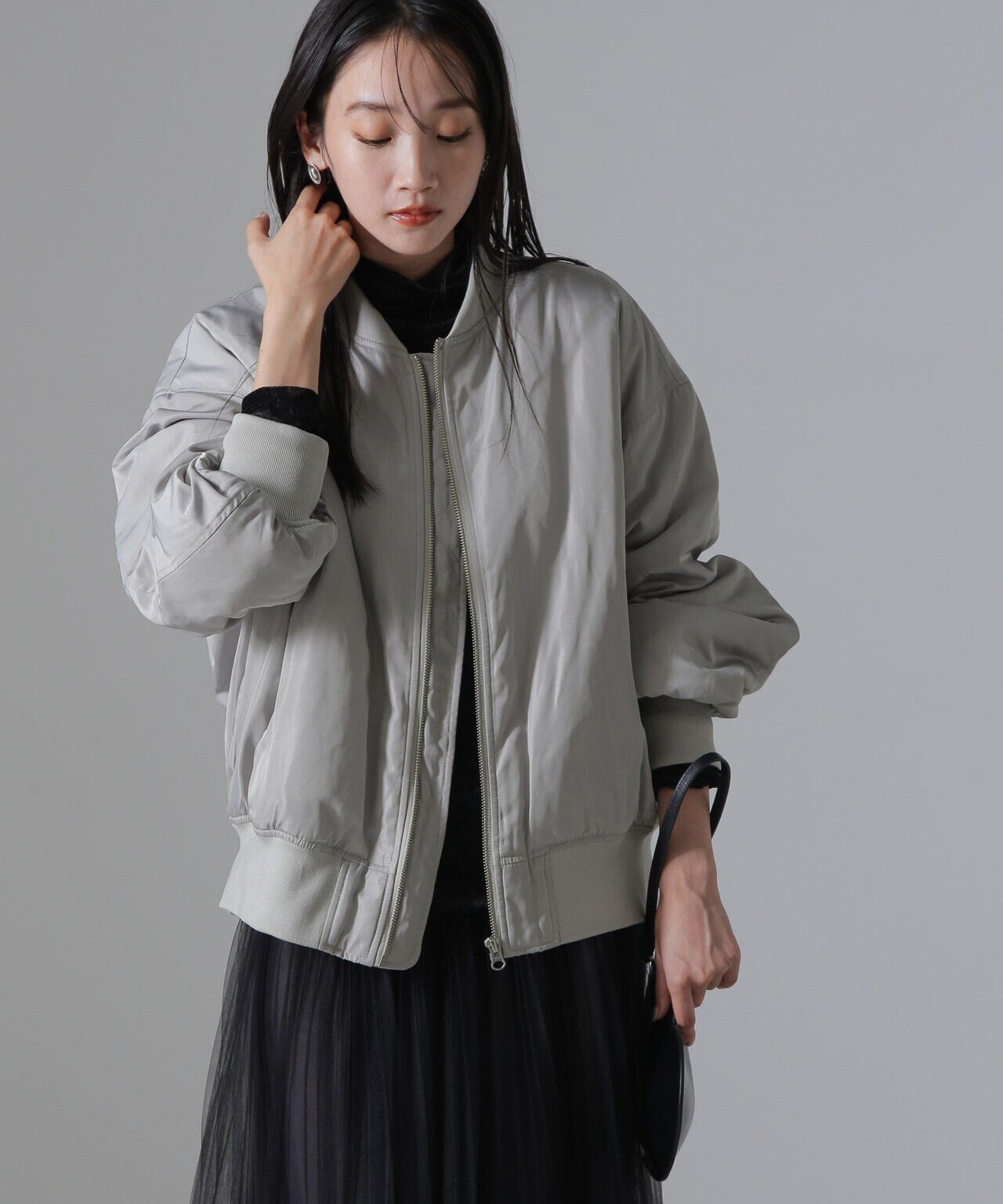 バックギャザーMA-1ブルゾン 6734212303