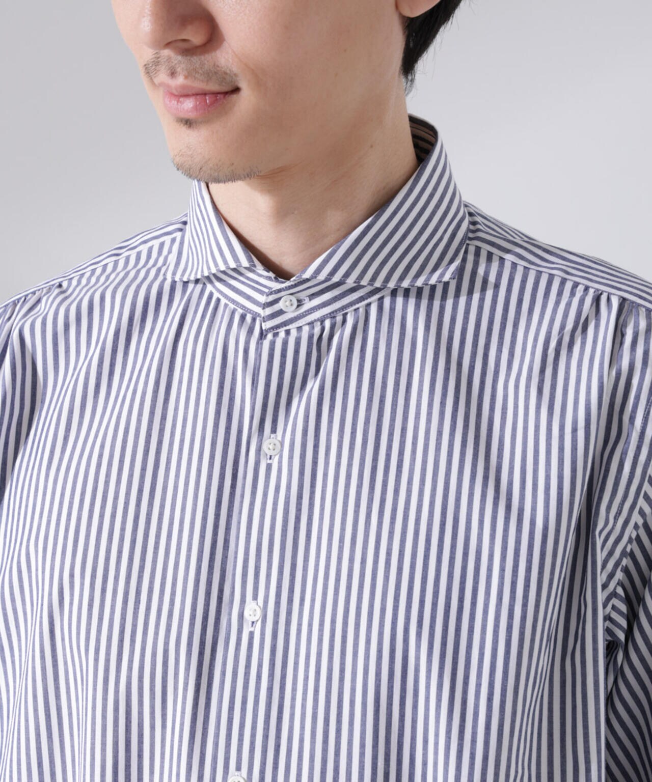 「N shirt」Anti Soaked(R) 汗染み防止ホリゾンタルカラーシャツ長袖 6685120202