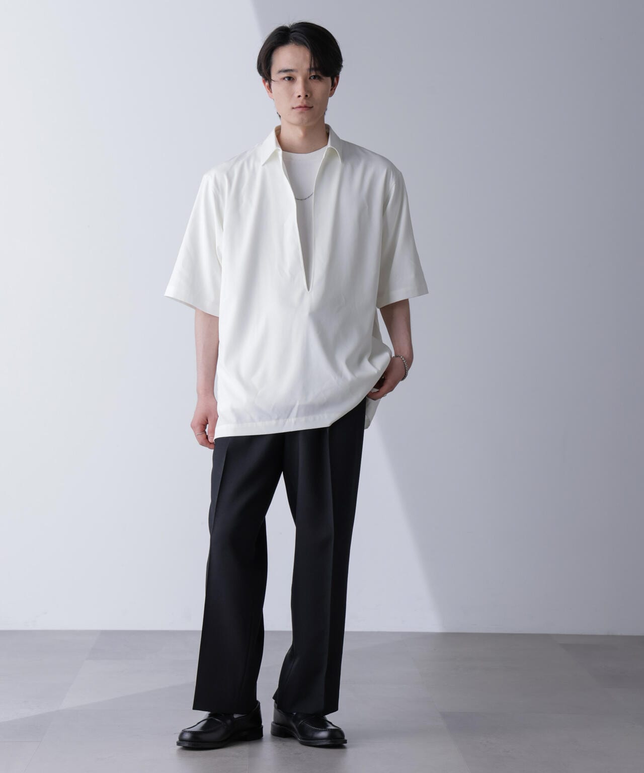 WEB限定/スキッパーPOシャツ 半袖 6724221205
