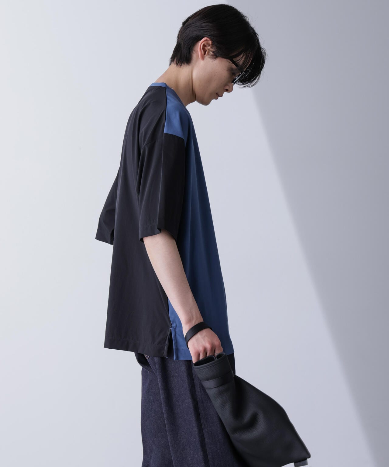 WEB限定/袖切り替えビッグTシャツ 半袖 6724224211