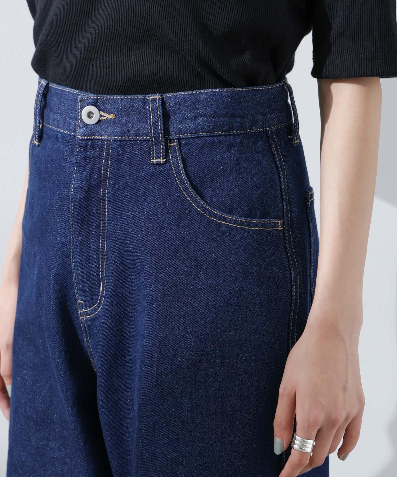 テーパードストレートデニムパンツ(セットアップ可) 6735127308