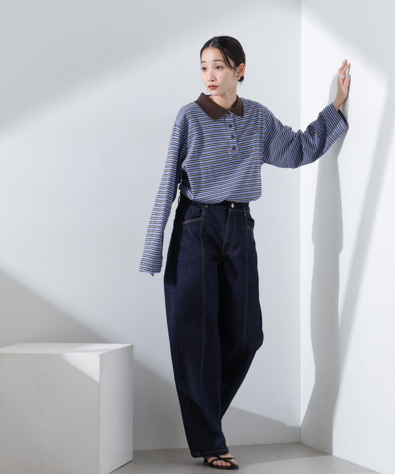 BAUM UND PFERDGARTEN/JEANNI Java Polo Stripe 6715123088