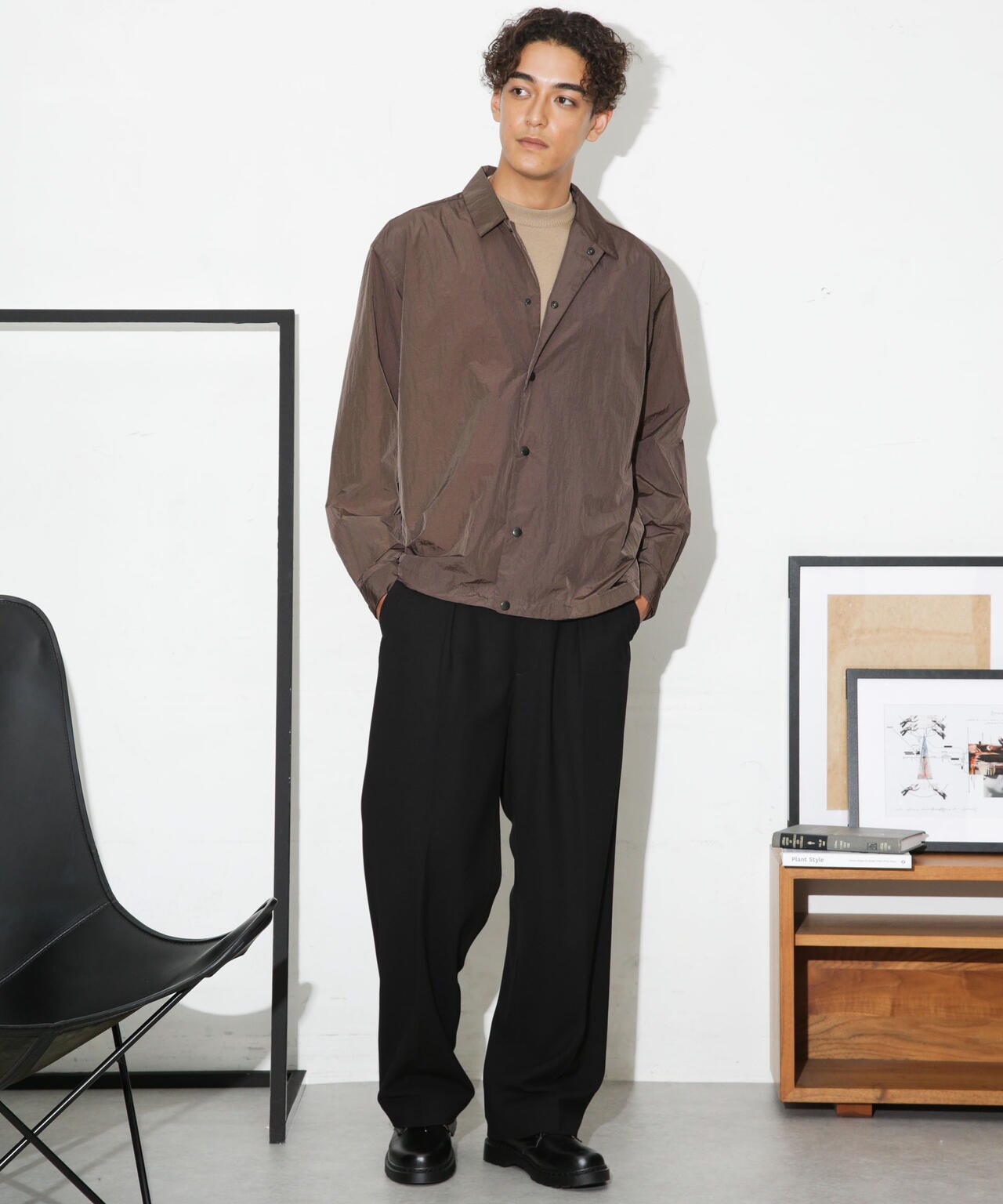 ナイロンヘムシャーリングシャツブルゾン 6683220221