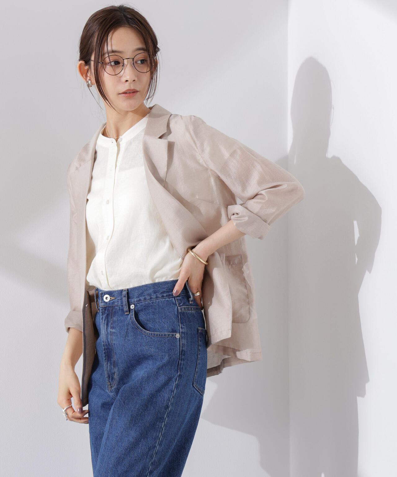 Anti Smell Linen フレンチスリーブシャツ 6735121302