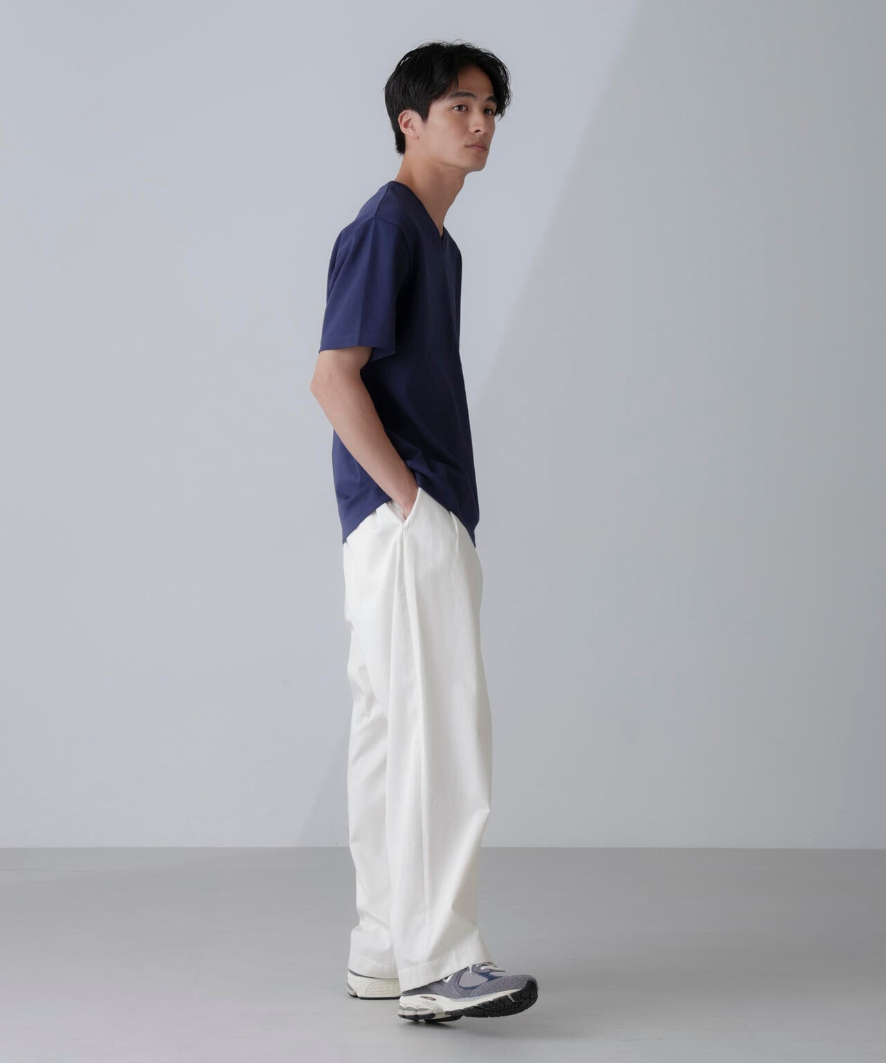 ダブルスムースVネックTシャツ 半袖 6724124232